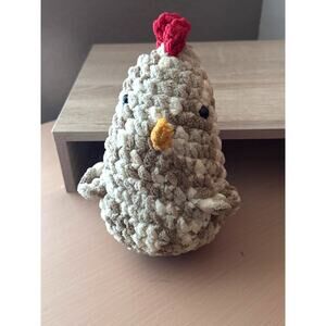 Handmade Plush Chicken Stuffed Figure - 8"